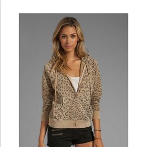 Current/Elliot leopard print zip up